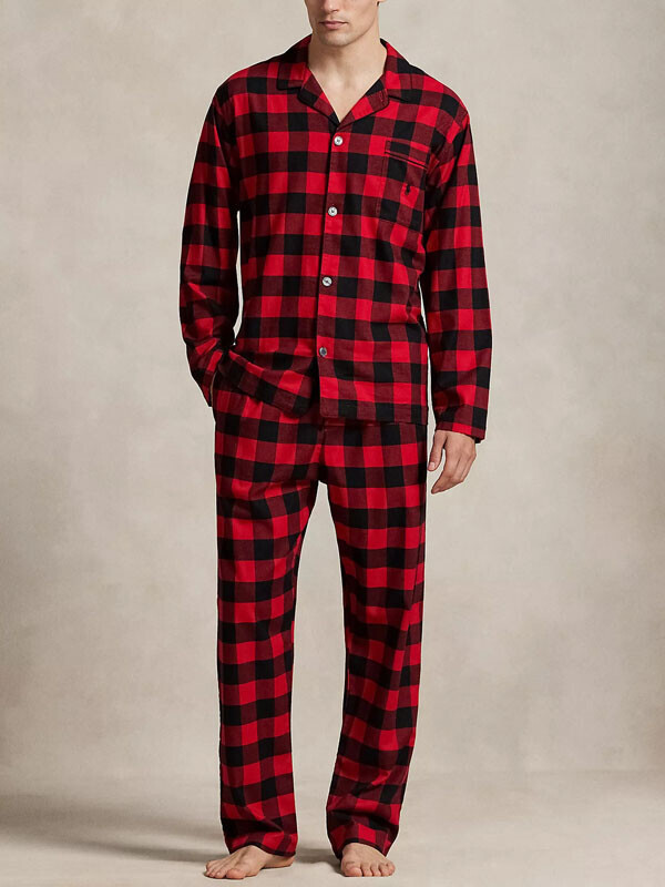 세이브돈(savdon),[세트] 폴로 랄츠 로렌 체크무늬 파자마 세트