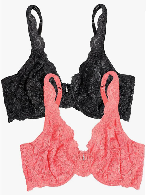 세이브돈(savdon),[2장묶음]Smart+Sexy Women's Signature Lace Unlined Underwire Bra 2 Pack