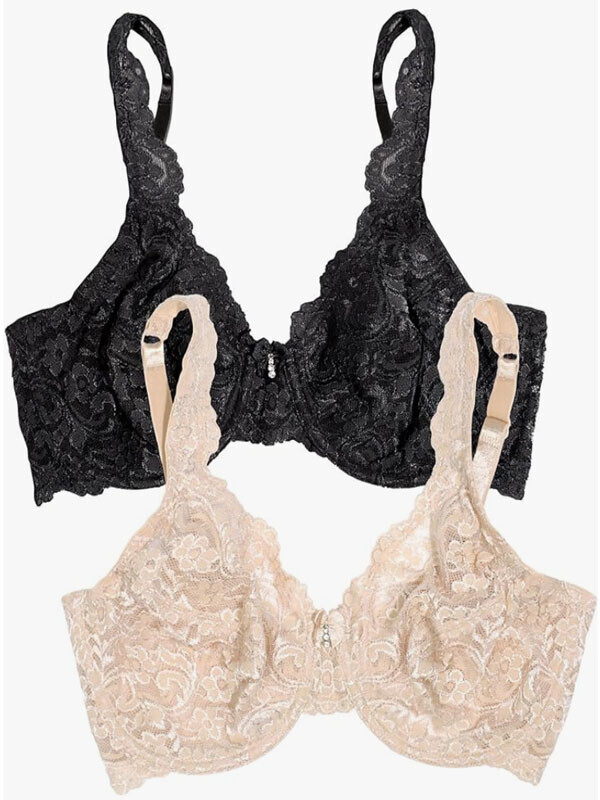 세이브돈(savdon),[2장묶음]Smart+Sexy Women's Signature Lace Unlined Underwire Bra 2 Pack