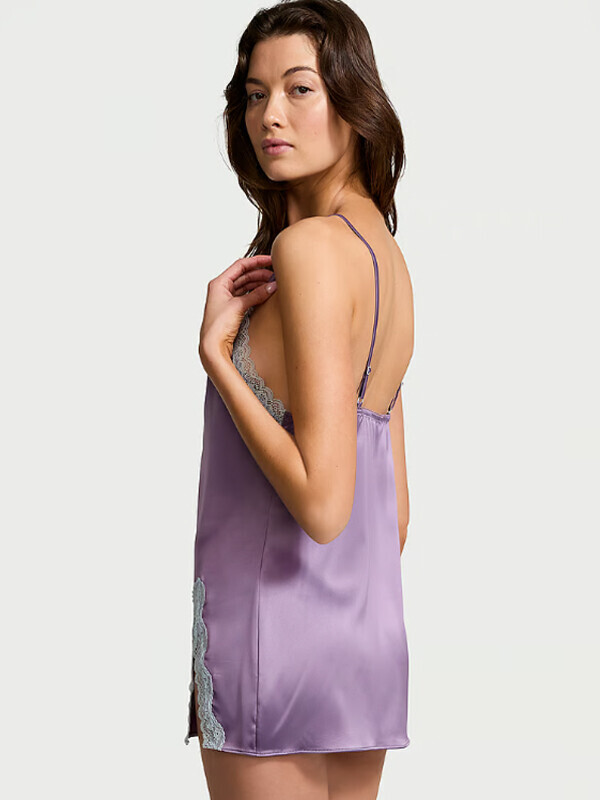 Victorias Secret NEW! Tease Satin Lace-Trim Mini Slip