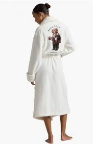 랄프 로렌 베어 프린트 면 로브