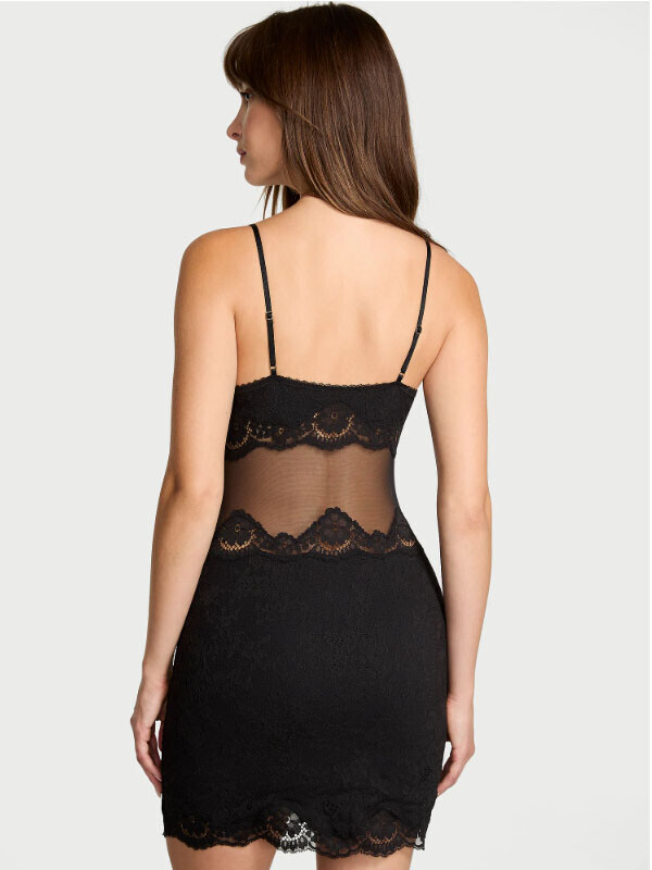 Victoria's Secret DA-Sheer & Lace Slip Dress