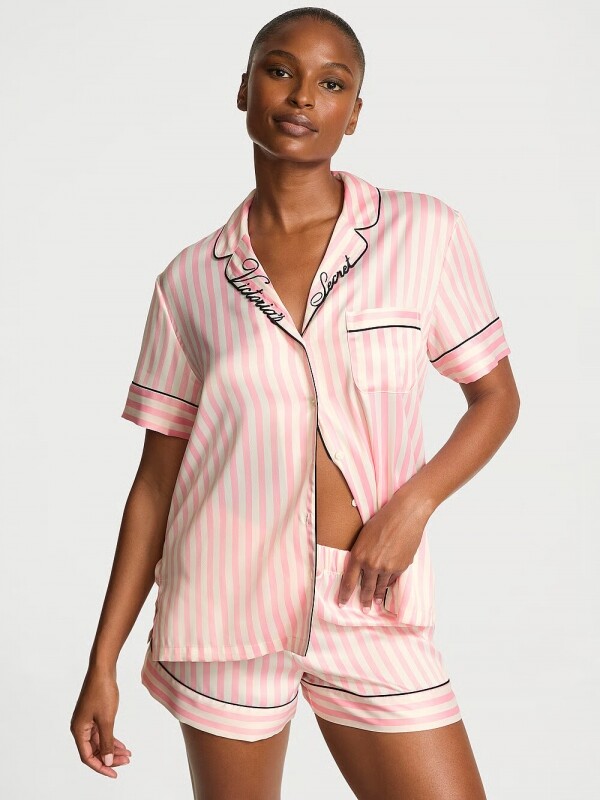[세트] Victorias Secret Glazed Satin Short Pajama Set
