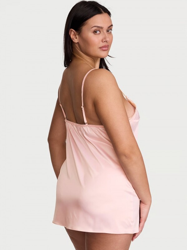 세이브돈(savdon),Victorias Secret Tease Satin Lace-Trim Mini Slip Dress