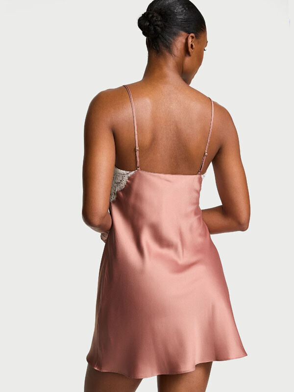 세이브돈(savdon),Victorias Secret Satin Lace-Trim Short Slip Dress