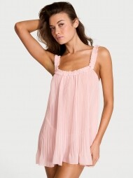 Victoria's Secret Pleated Ruffle Babydoll Set