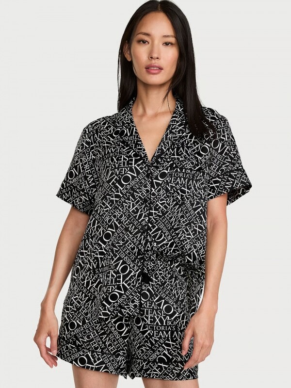 [세트] Victorias Secret Signature Satin Short Pajama Set