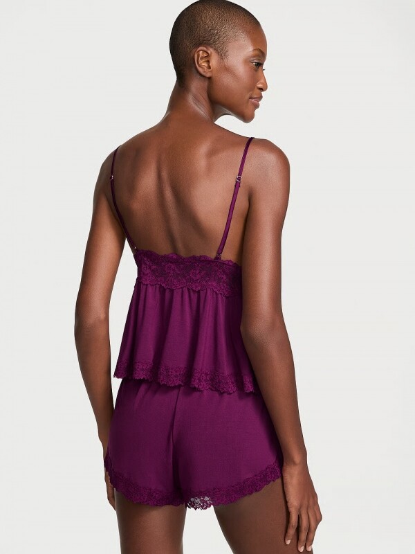 [세트] Victorias Secret Modal Lace-Trim Cami & Shorts Set
