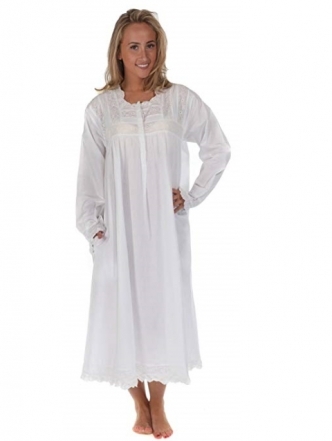 세이브돈(savdon),The 1 for U Henrietta 100% Cotton Victorian Nightgown Pockets