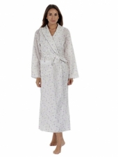 The 1 for U Womens Robe Housecoat 100% Cotton Abigail