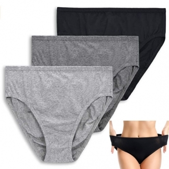 세이브돈(savdon),[90~150/ 3장묶음]WingsLove Comfort Soft Cotton Plus Size Underwear High-Cut Brief Panty