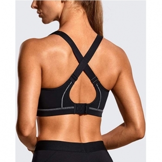 세이브돈(savdon),SYROKAN High Impact Criss Cross Sports Bras for Women High Neck Wirefree Full Coverage Padded