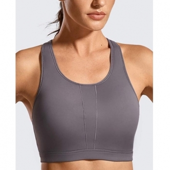 세이브돈(savdon),SYROKAN High Impact Criss Cross Sports Bras for Women High Neck Wirefree Full Coverage Padded