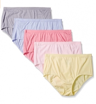 세이브돈(savdon),[허리33~42" /5장 묶음] Fruit of the Loom Women's Plus Size Fit for Me 5 Pack beyondsoft Brief Panties